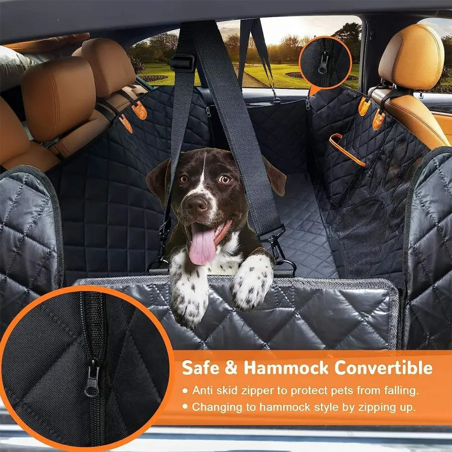Wasserdichte Hunde-Autoschondecke mit Sichtfenster & Seitenschutz