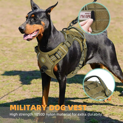 Taktisches Hundegeschirr mit MOLLE-System – Verstellbar & Atmungsaktiv