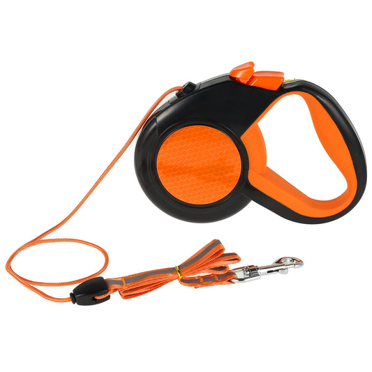 Robuste 8 m Flexi-Hundeleine mit rutschfestem Griff & Reflektorband